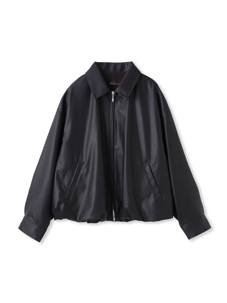 レザーライクブルゾン≪洗濯機で洗える≫
