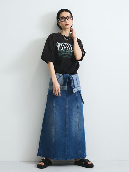 ライトオンスデニムサロペットスカート≪手洗い可能≫