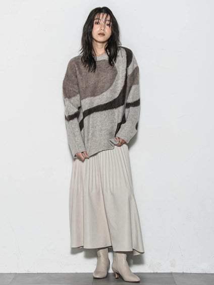 【WEB限定】マーブルニット≪手洗い可能≫