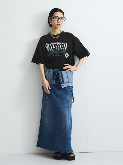 ライトオンスデニムサロペットスカート≪手洗い可能≫