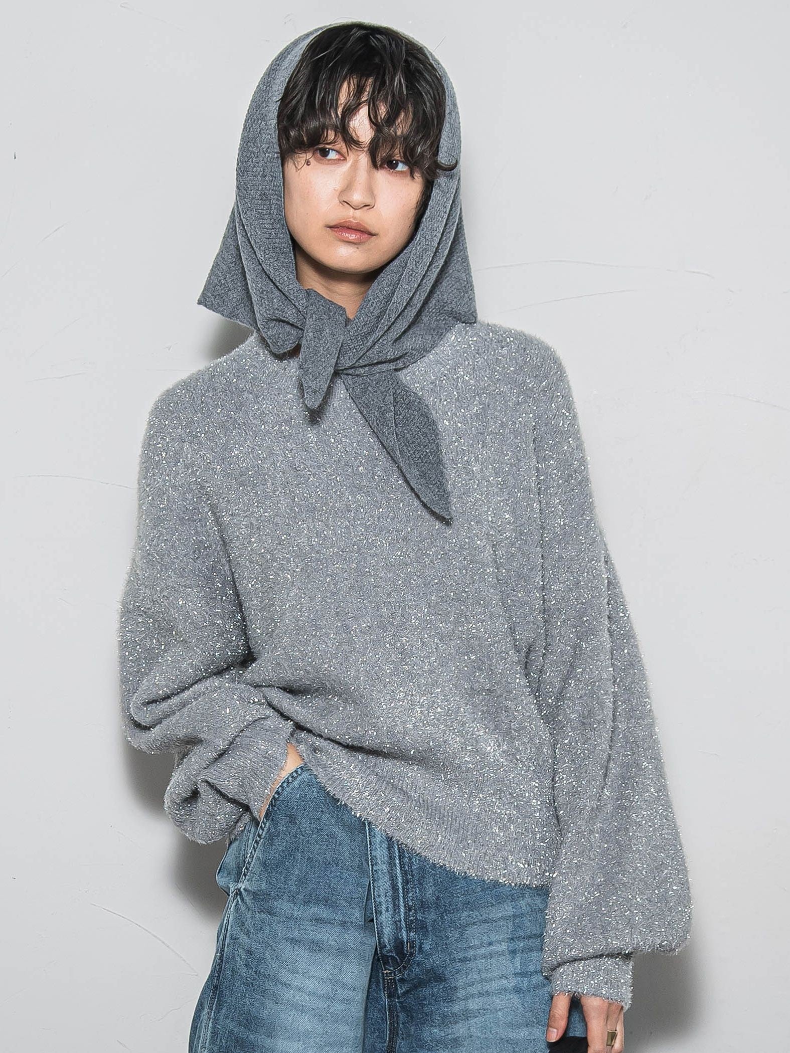 【WEB限定】ラメフェザーニット≪手洗い可能≫