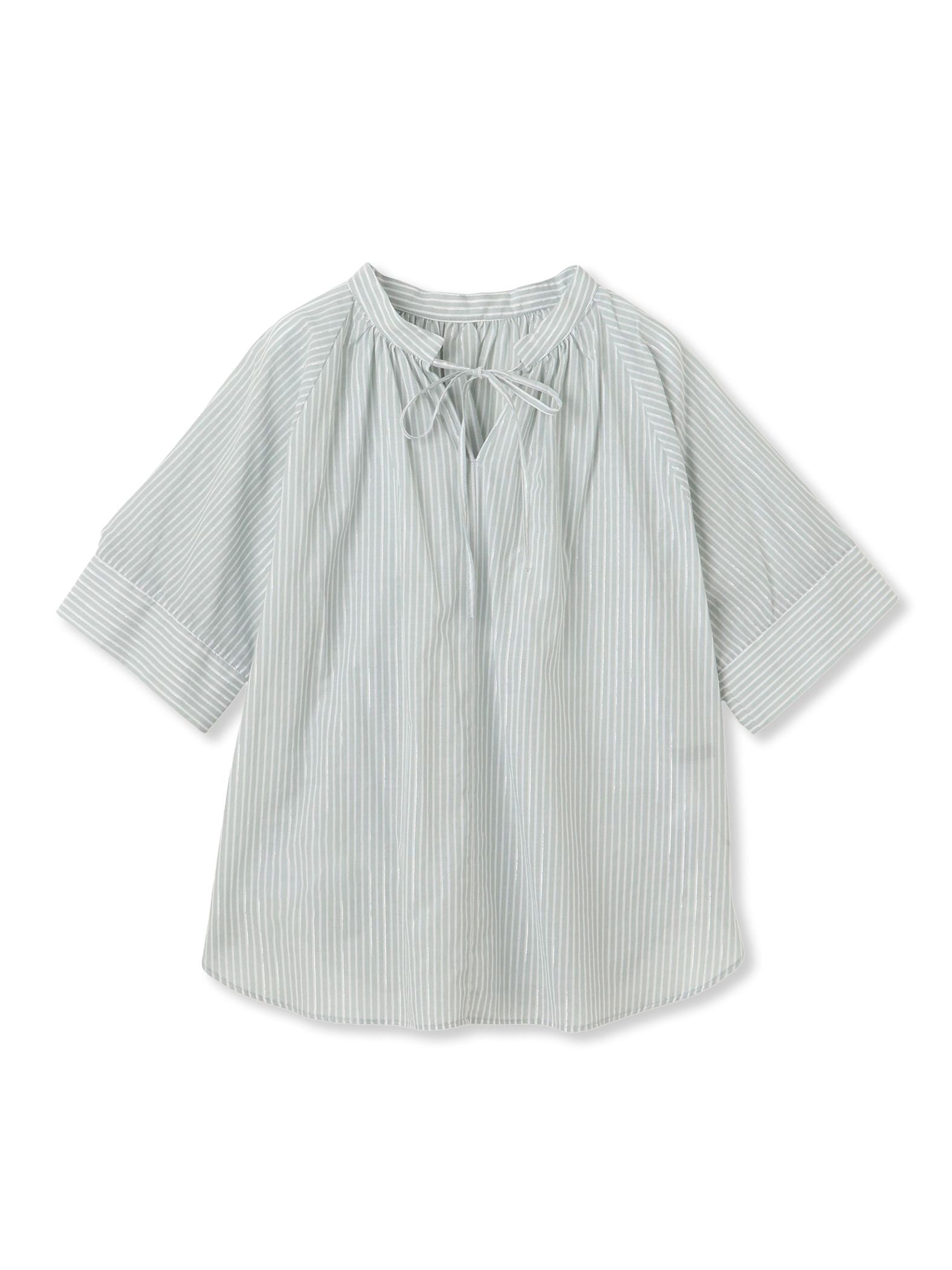 ローンラメストライプブラウス≪手洗い可能≫