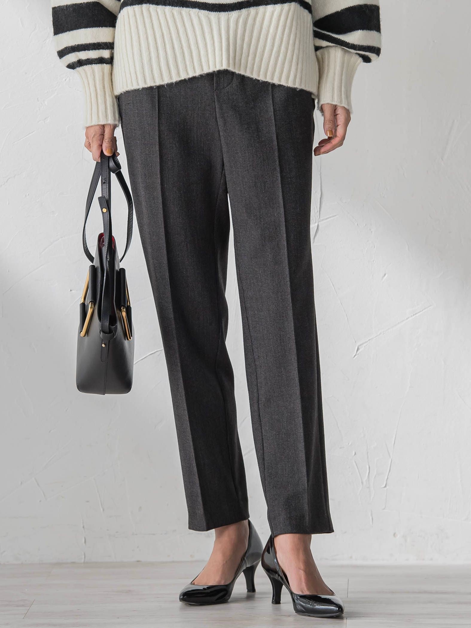 両面起毛2WAYストレッチテーパードパンツ