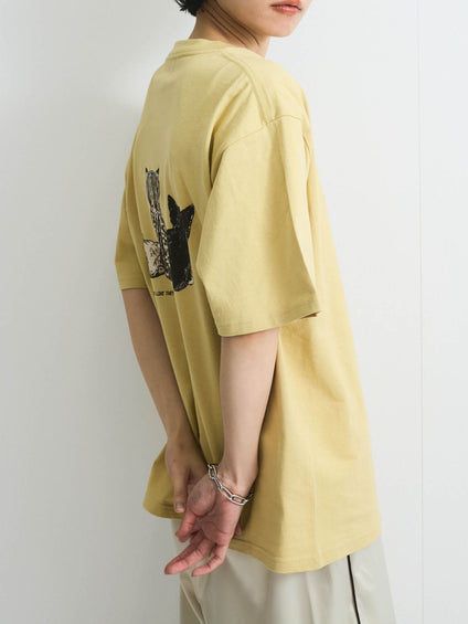 【POWER OF THE PEOPLE】イヌネコプリントTシャツ≪洗濯機で洗える≫