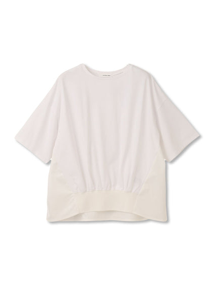 裾リブ前後異素材プルオーバー≪手洗い可能≫