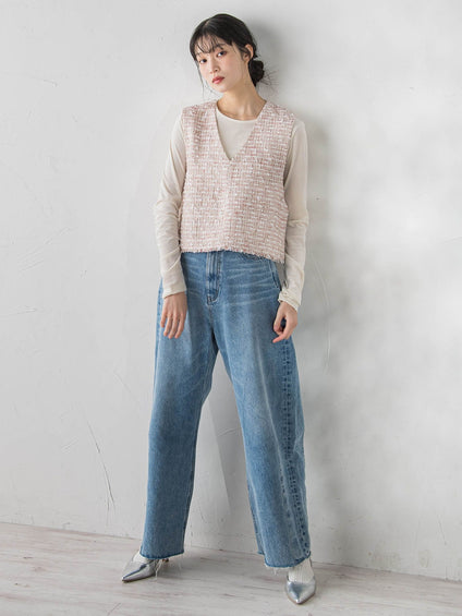 シアーベロアカットソー≪手洗い可能≫