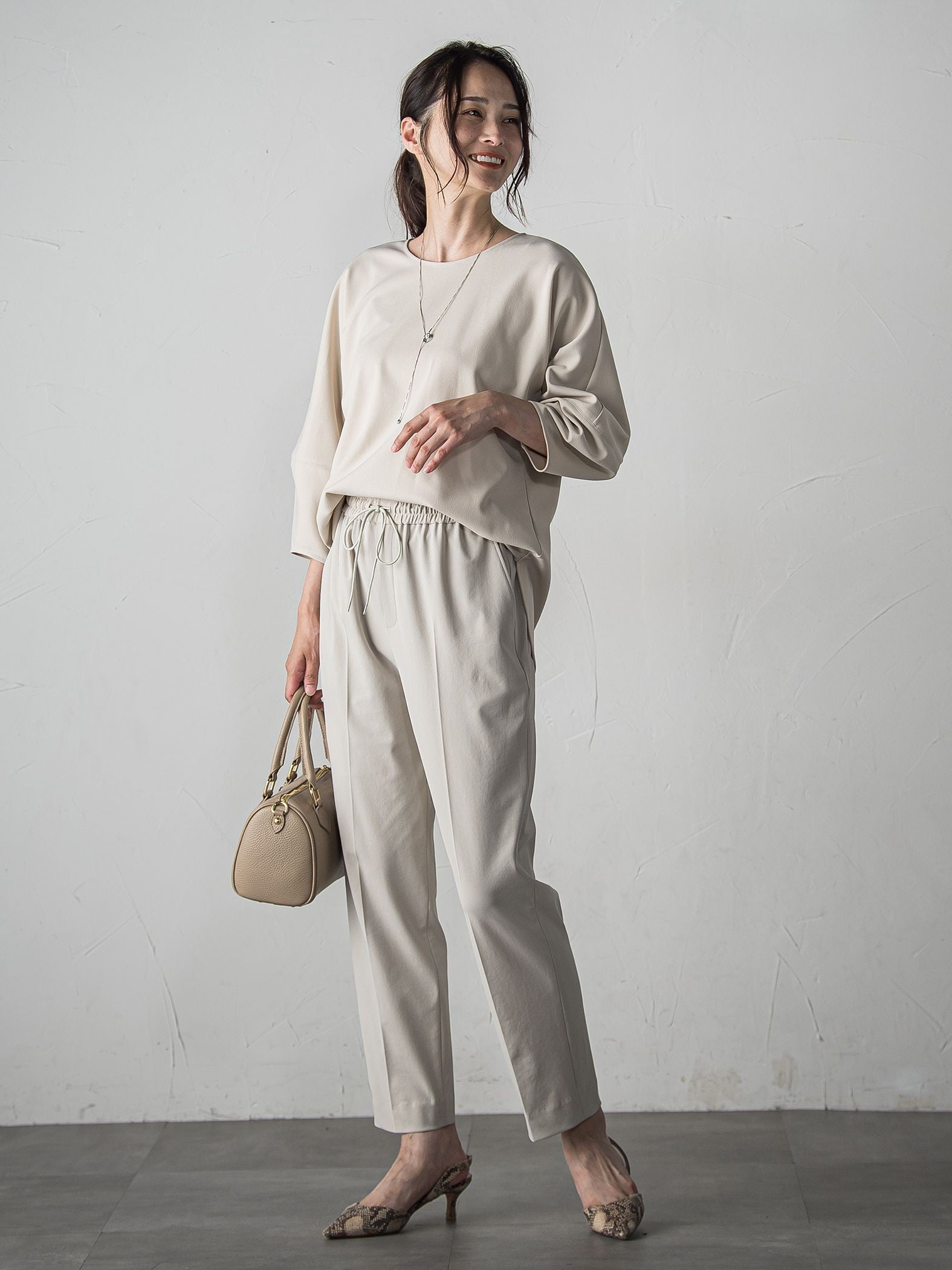 【追加生産】【WEB限定】Active Beautyテーパードパンツ≪13号・15号あり/洗濯機で洗える≫