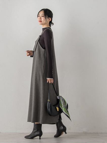 両面ピーチ起毛ジャンスカ≪洗濯機で洗える≫