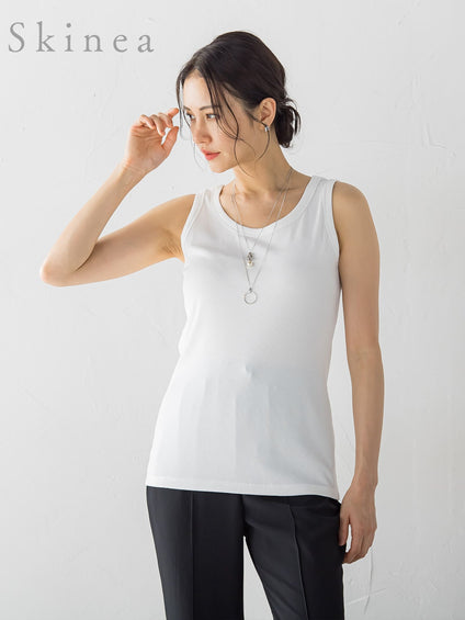 【WEB限定】【skinea】≪着るスキンケア≫スキネアリブタンクトップ