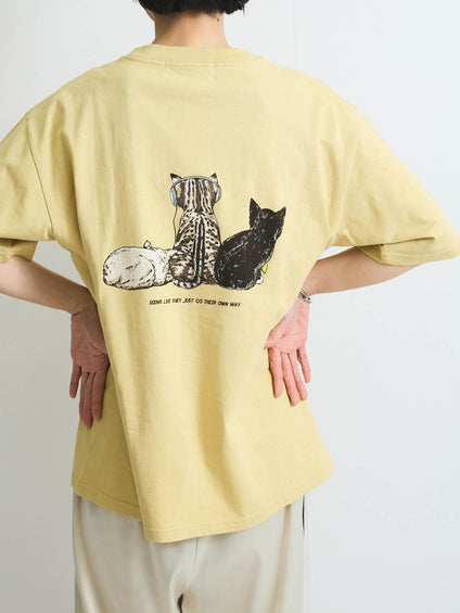 【POWER OF THE PEOPLE】イヌネコプリントTシャツ≪洗濯機で洗える≫