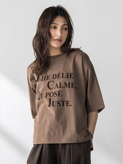 ビンテージライクメッセージルーズTシャツ