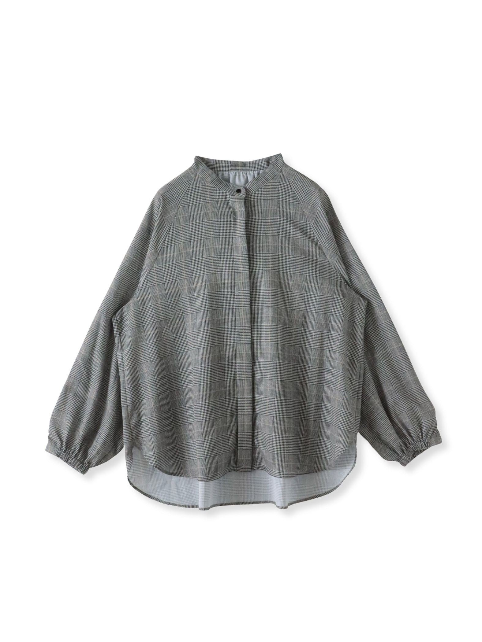 ジョーゼットチェックブラウス≪洗濯機で洗える≫