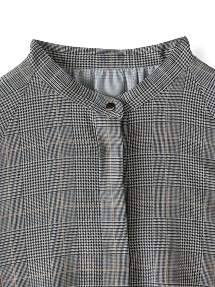 ジョーゼットチェックブラウス≪洗濯機で洗える≫