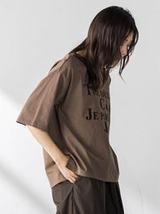 ビンテージライクメッセージルーズTシャツ