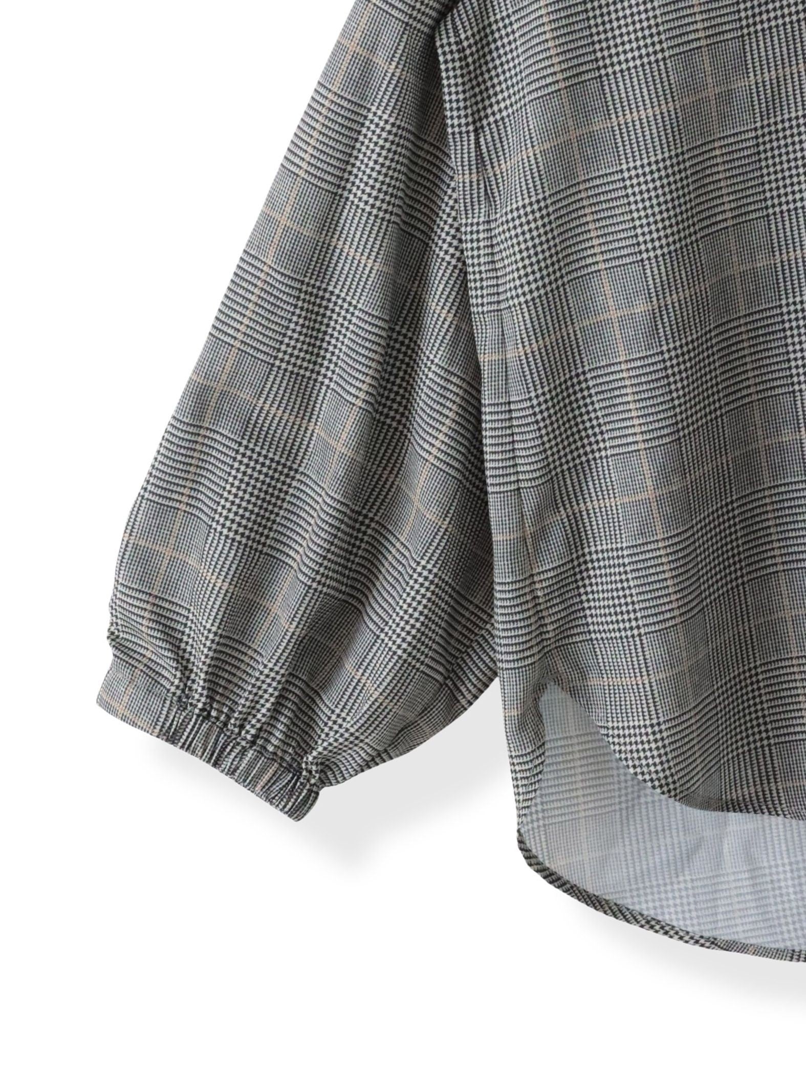 ジョーゼットチェックブラウス≪洗濯機で洗える≫