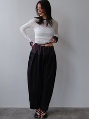 Bicolor curve pants【日本製】≪手洗い可能≫