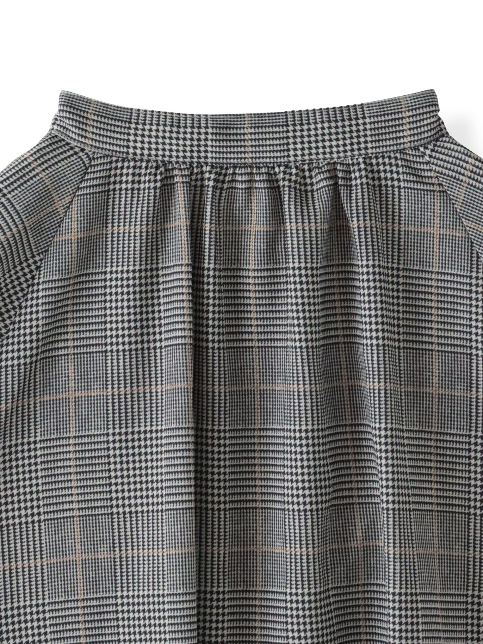 ジョーゼットチェックブラウス≪洗濯機で洗える≫