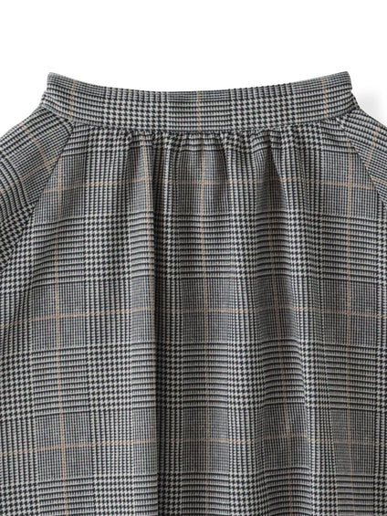 ジョーゼットチェックブラウス≪洗濯機で洗える≫