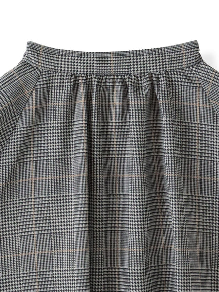 ジョーゼットチェックブラウス≪洗濯機で洗える≫