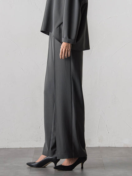 ハイストレッチカルゼワイドパンツ