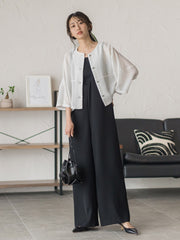 Uネックオールインワン