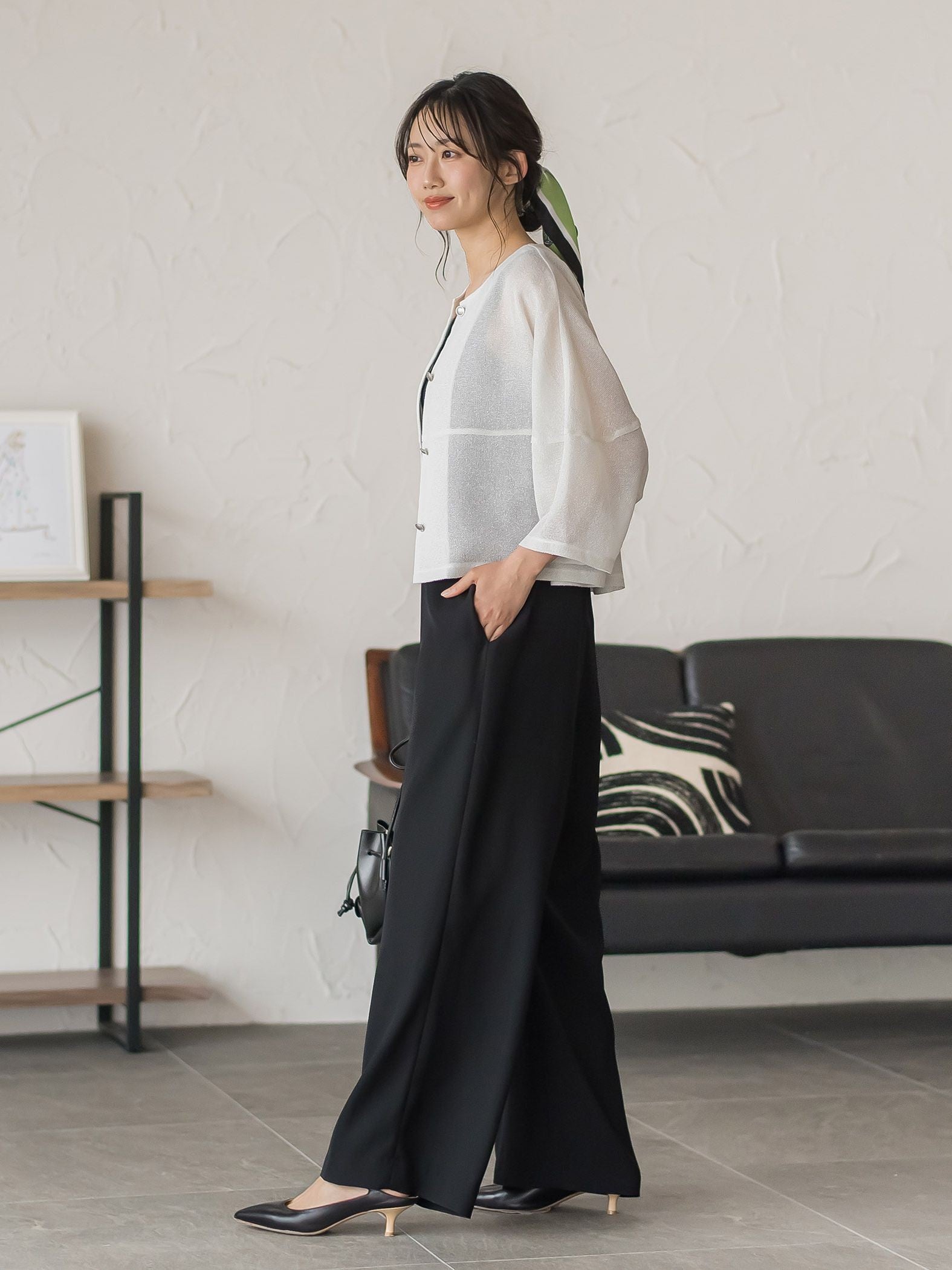 Uネックオールインワン