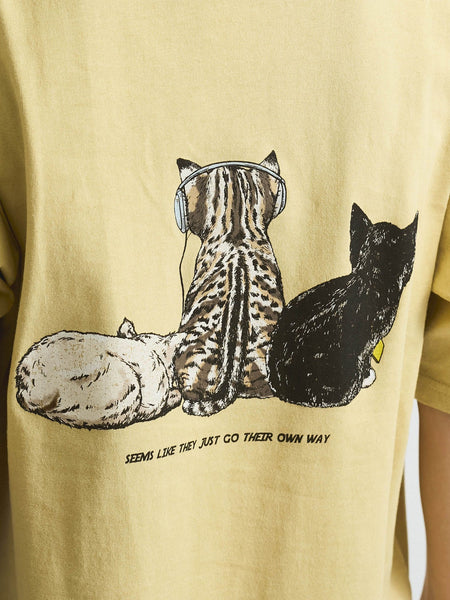 【POWER OF THE PEOPLE】イヌネコプリントTシャツ≪洗濯機で洗える≫