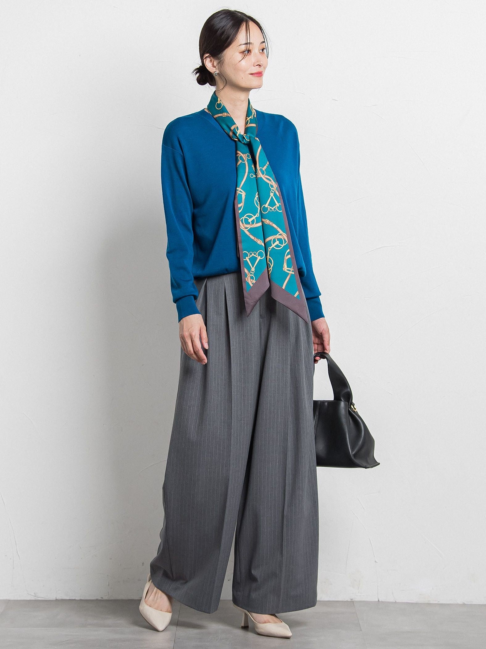 ライトウェイトストレッチワイドパンツ≪洗える≫