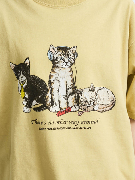 【POWER OF THE PEOPLE】イヌネコプリントTシャツ≪洗濯機で洗える≫