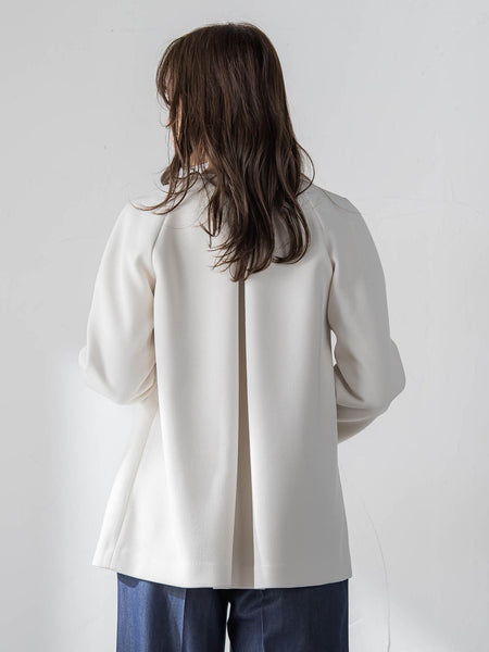 ノーカラーハーフコート