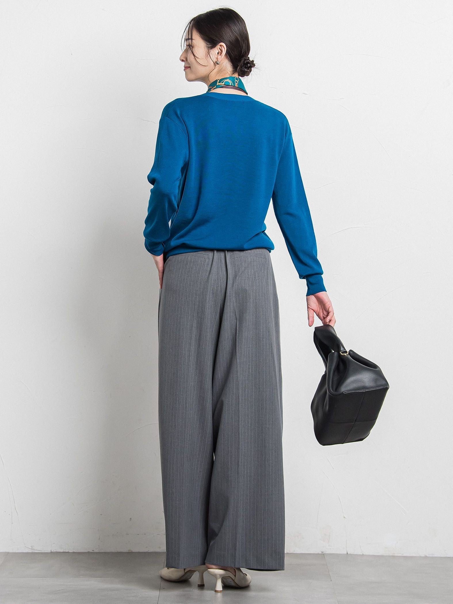 ライトウェイトストレッチワイドパンツ≪洗える≫