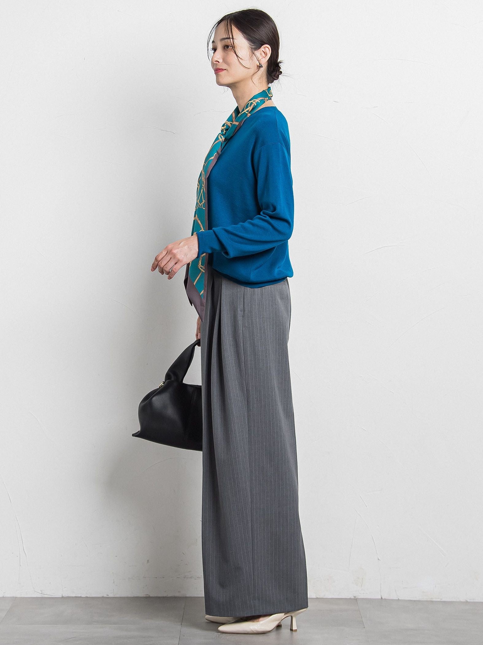 ライトウェイトストレッチワイドパンツ≪洗える≫