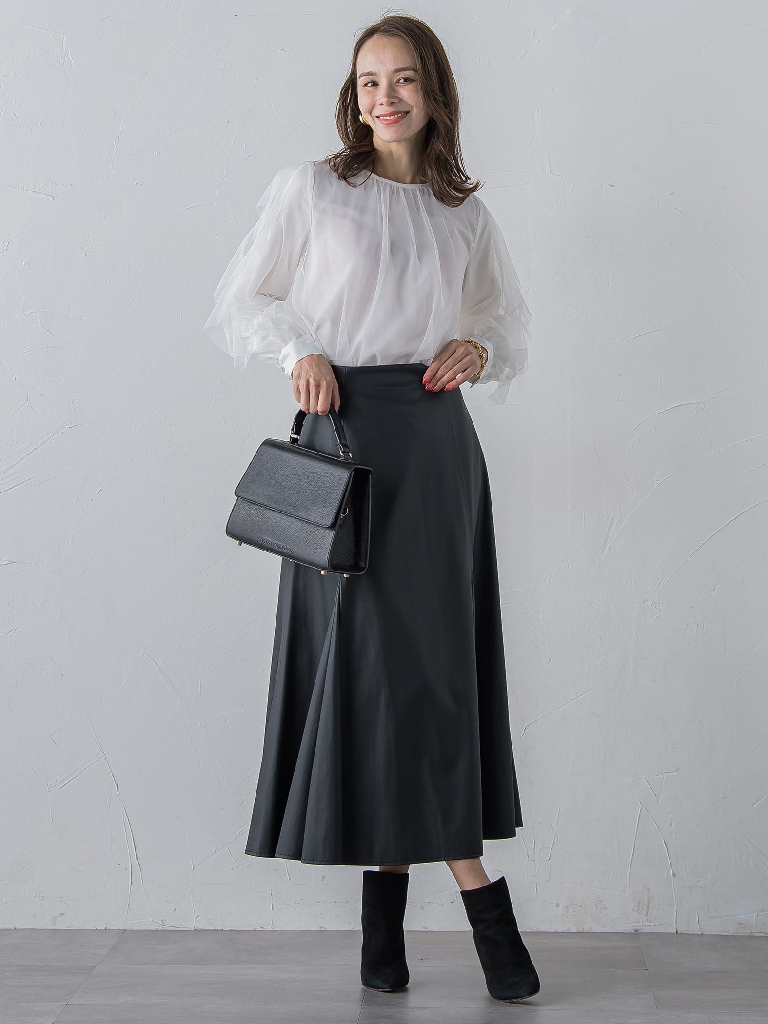 フェイクレザーマーメイドスカート