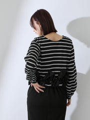 ラッフルヘムクロプトプルオーバー