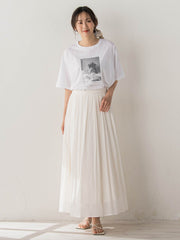 チュール重ねフォトTシャツ