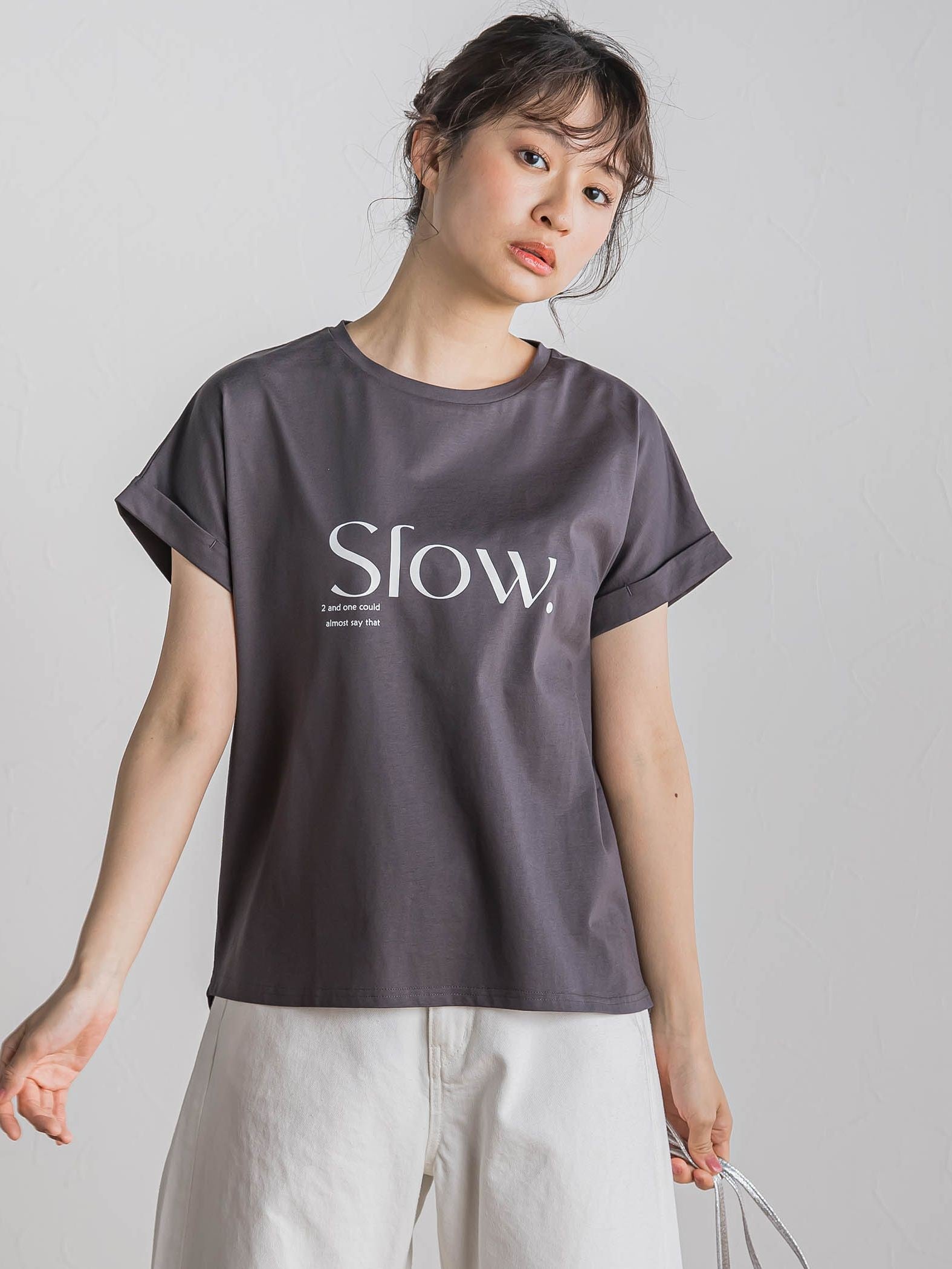ドライタッチコットンロゴTシャツ≪洗濯機で洗える≫
