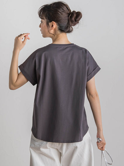 ドライタッチコットンロゴTシャツ≪洗濯機で洗える≫