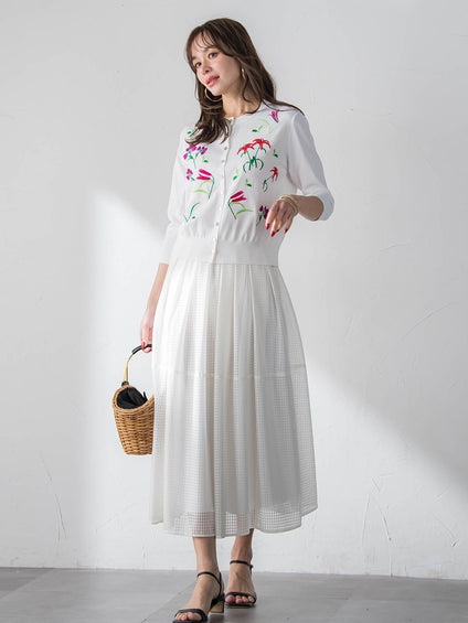 ラッセルレースチェックスカート