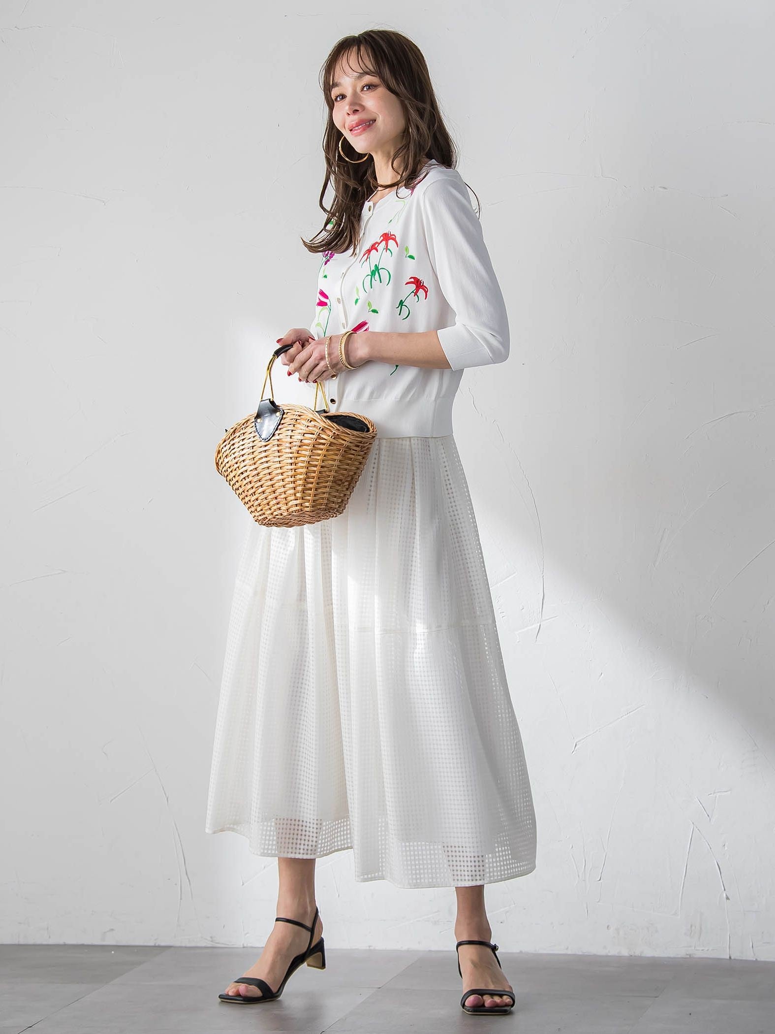 ラッセルレースチェックスカート