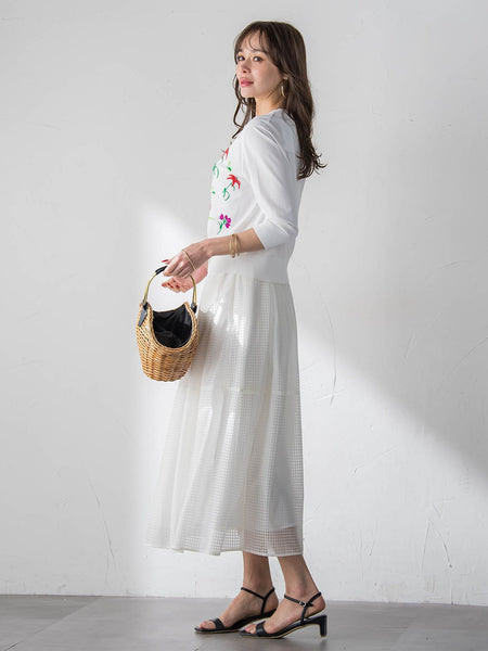 ラッセルレースチェックスカート