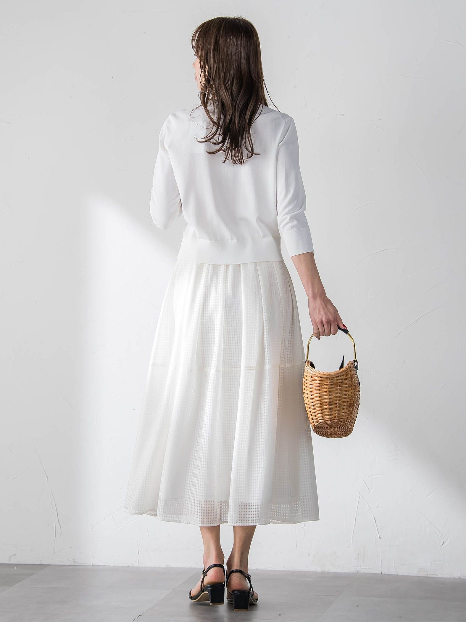 ラッセルレースチェックスカート