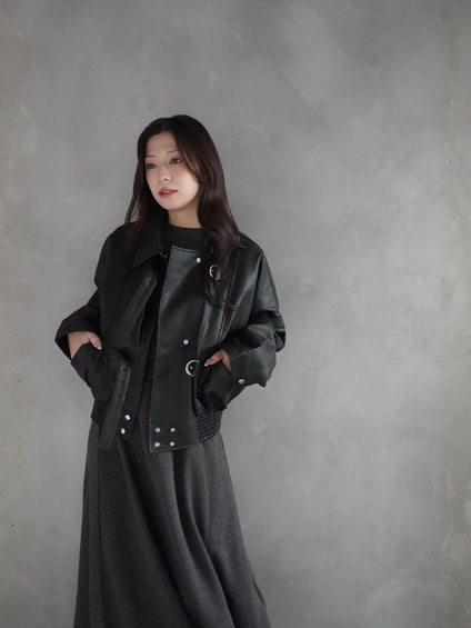 Volume Leather Jacket