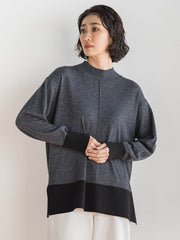 ファインウールハイネックニット