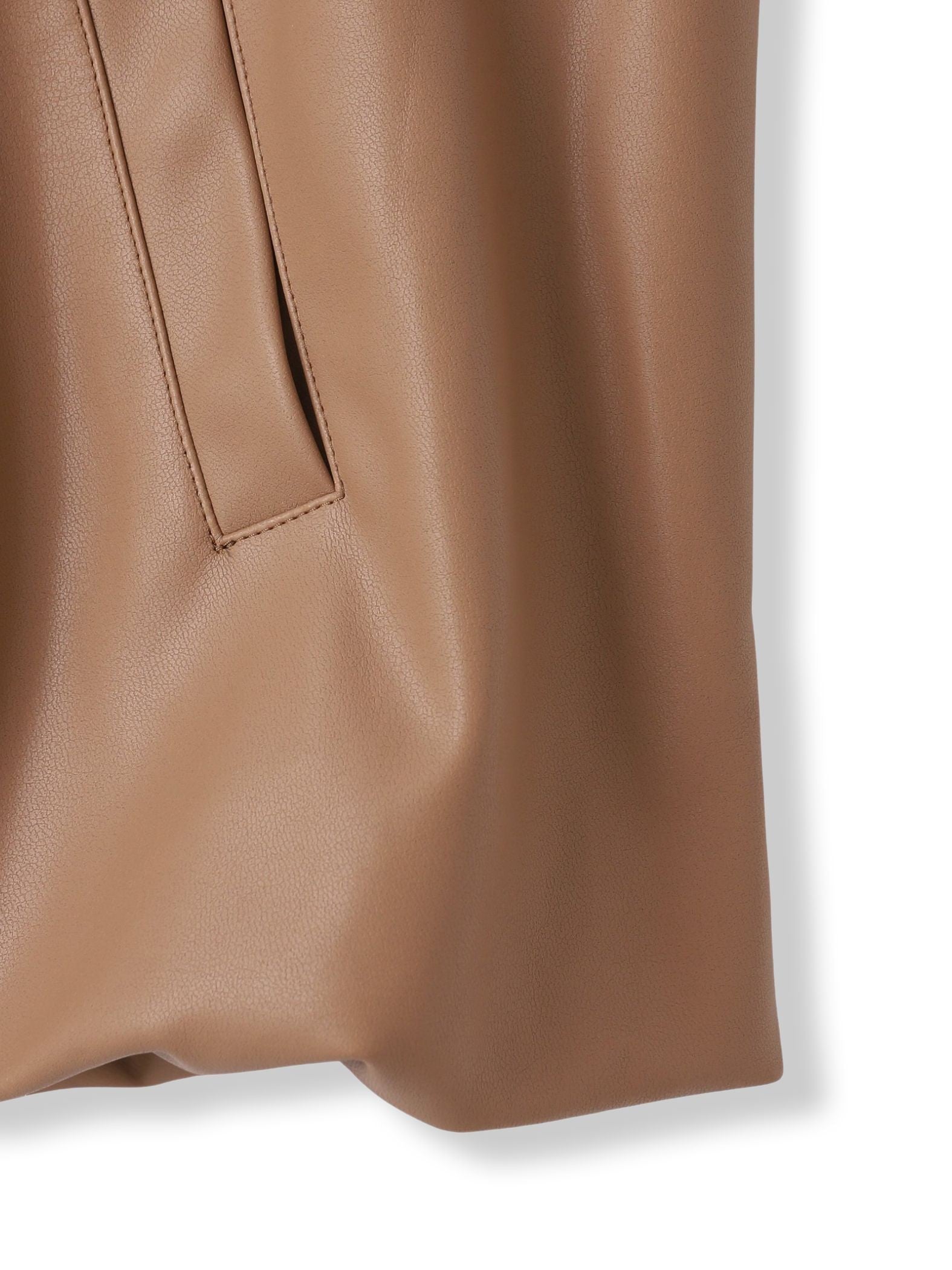 レザーライクブルゾン≪洗濯機で洗える≫