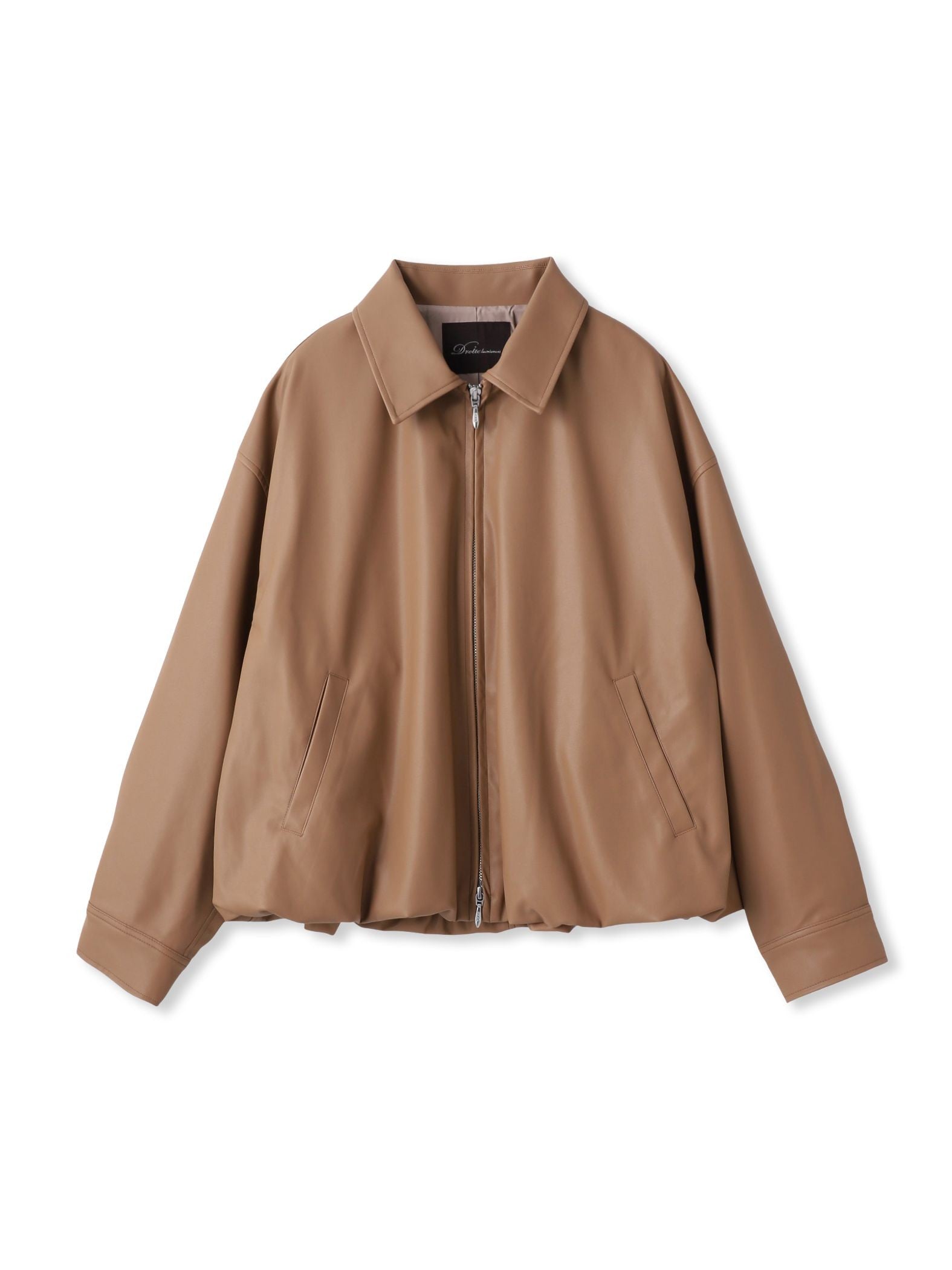 レザーライクブルゾン≪洗濯機で洗える≫