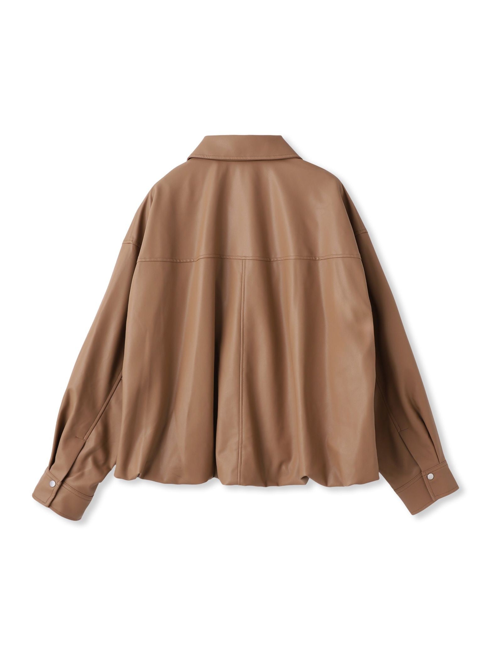 レザーライクブルゾン≪洗濯機で洗える≫