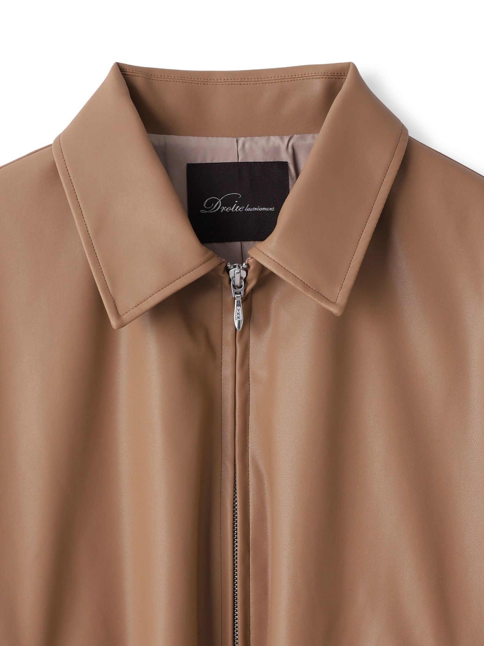 レザーライクブルゾン≪洗濯機で洗える≫