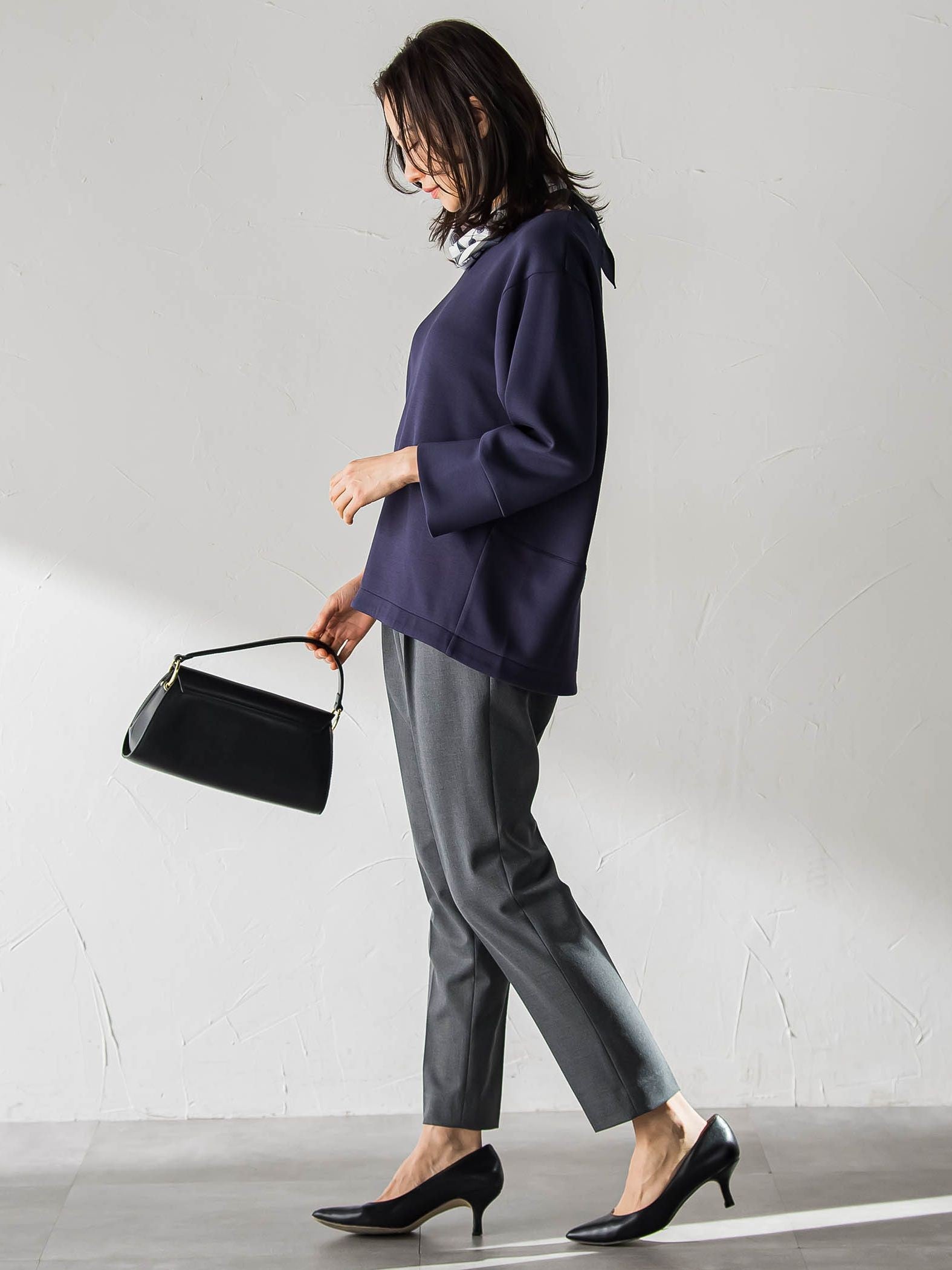 【WEB限定】《暖色美》裏起毛Vネックトップス≪手洗い≫