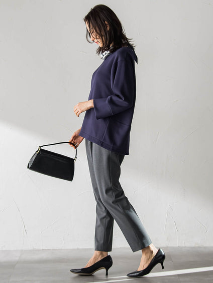 【WEB限定】《暖色美》裏起毛Vネックトップス≪手洗い≫