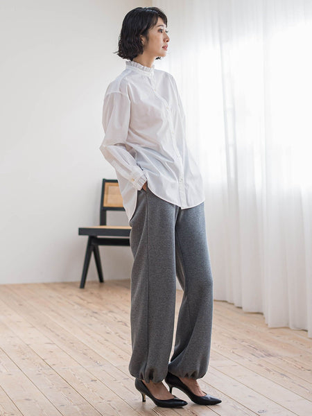 ネックフリルブラウス